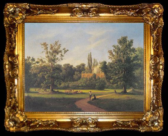 framed  unknow artist View of the Natolin Palace., ta009-2